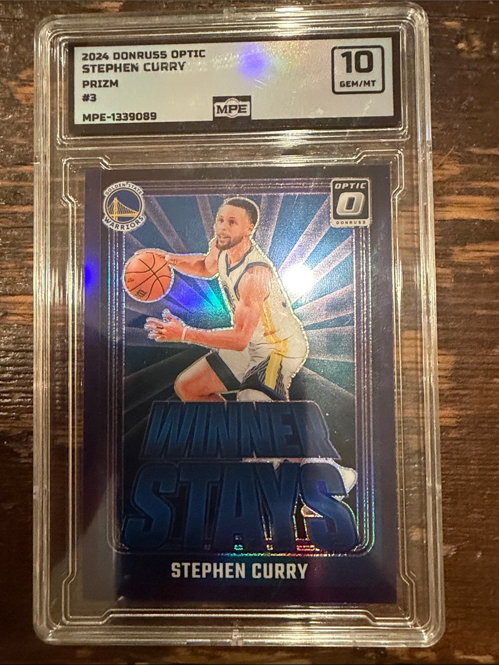 2024 Donruss Optic Stephen Curry Prizm #3 Graded 10
